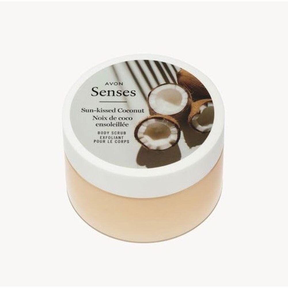 Avon Senses Sun-kissed Coconut Body Scrub net wt. 8.5 oz.
